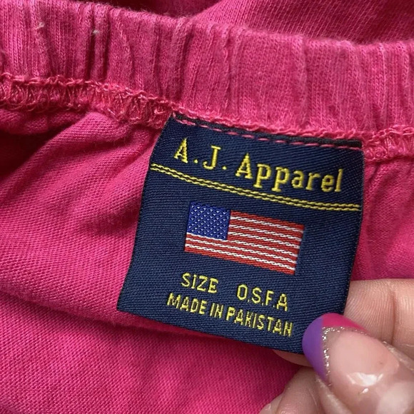 VTG A.J. Apparel Orlando Florida Hot Pink Tie Shoulder Midi Dress Beachy OSFM - Picture 2 of 10